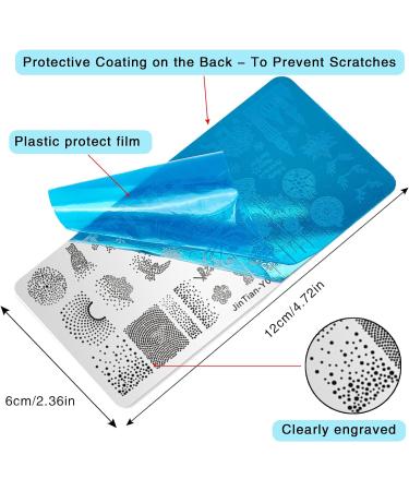 4 PCS Rose Nail Art Stamping Plates - Reusable DIY Manicure Templates for Women and Girls - Buy Online on GoSupps.com