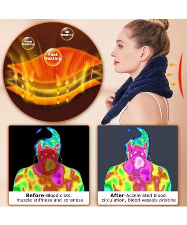 Jobyna Electrical Heating Pillow for Neck - Fast Warming 30-70 | Adjustable Physiotherapy Neck Warmer | Washable Flannel | 74x19cm - Buy Online on GoSupps.com