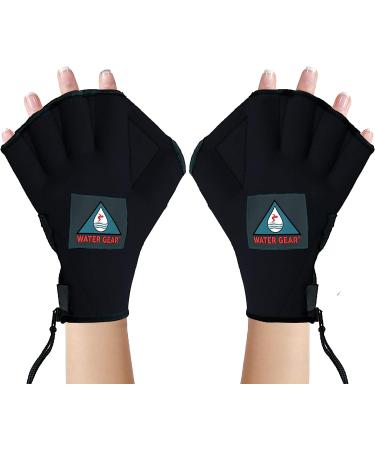 Water Gear Neoprene Fingerless Force Gloves - Black LARGE (50% More Resistance) - Buy Online on GoSupps.com