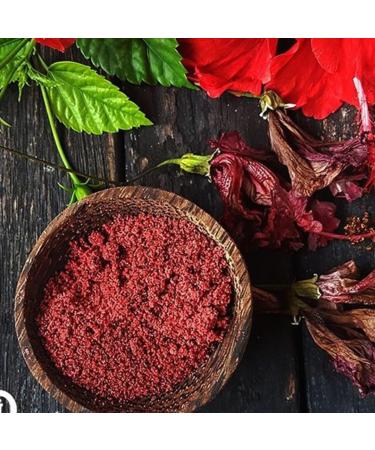 Hibiscus Powder (Hibiscus Sabdariffa) - 114g (4oz) | mi Nature | Resealable Zip Lock Pouch | Premium International Shipping - Buy Online on GoSupps.com