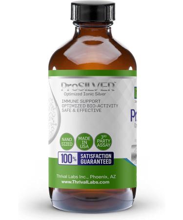 ProSILVER Ionic Colloidal Silver Liquid - 20 PPM Bio-Active for Immune Support | 8oz Dark Glass Bottle with Dropper | 48 Servings - Thrival Labs - Buy Online on GoSupps.com