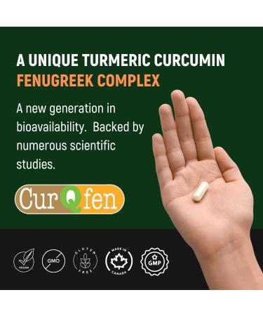 miNATURALS Turmeric Curcumin Fenugreek Supplement with CurQfen for Enhanced Bioavailability - 120 Capsules - Buy Online on GoSupps.com