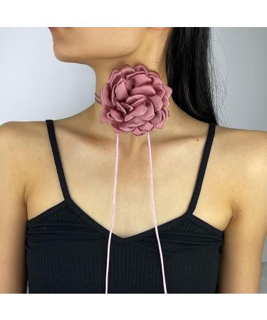 Shop Southjieling 3D Rose Trailer Necklace - Versatile Collarbone Chain & Fashionable Violet Flower Accessory - Buy Online on GoSupps.com