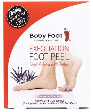 Foot Peel Mask - Baby Foot Original Exfoliant Foot Peel - Repair Rough Dry Cracked Feet and remove Dead Skin, Repair Heels and enjoy Baby Soft Smooth Feet 2.4 Fl. Oz. Lavender Scented Pair Standard Packaging