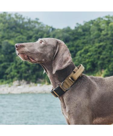OneTigris Dog Collar with Metal Buckle for Dogs - Coyote Brown Large | Durable & Stylish Pet Accessory for International Shipping - Buy Online on GoSupps.com