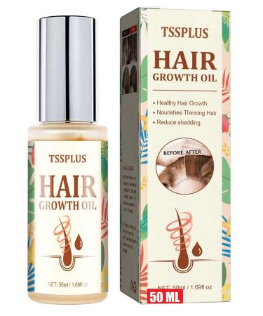 TSSPLUS Hair growth rapid  Hair growth serum hair growth oil  hair loss treatments  hair oil for dry damaged hair and growth  hair loss products for Thicker longer fuller healthier hair  Biotin & Castor oil & Rosemary Oi...