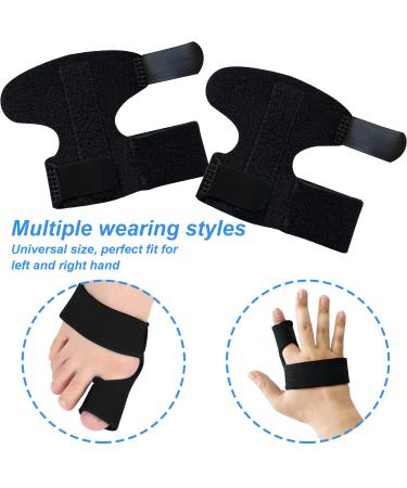 Topbine 2-Piece Black Neoprene Finger Rail - Support for Sports Injuries Broken Fingers & Joint Pain | International Shipping Available - Buy Online on GoSupps.com