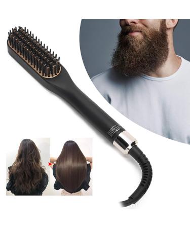 2-in-1 Heated Beard Brush & Straightener - Fast Styling & Grooming for Men | Beard Glids Comb (EU) - Buy Online on GoSupps.com