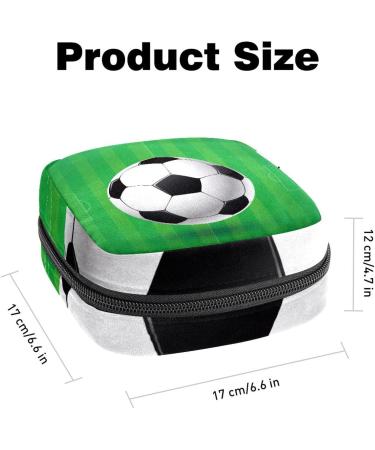 Period Bag Sanitary Napkin Storage & Travel Makeup Pouch - Football & Green - Buy Online on GoSupps.com