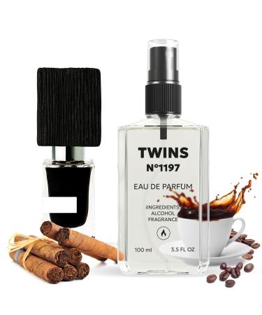 TWINS Impression of Black Afgano | Unisex Perfume for Women and Men Eau de Parfum | No.1197 | 3.4 Fl Oz / 100 ml Nas Black Afgano Impression