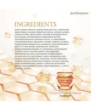 JEU DEMEURE Vivid Dynamic Cream with Peptides & Exosome - Anti-Aging Deep Hydration Glowing Skin - 1.69 fl oz Korean Night Cream for Dry Skin - Buy Online on GoSupps.com