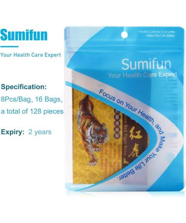 Sumifun Pain Relieving Patches - 128 Herbal Patches for Back and Joint Soreness - Hot Patch Tiger Chinese for Bone Pain Relief - Ideal for Parents and Workers - Buy Online on GoSupps.com