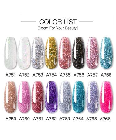 Herbest's 15ml Glitter Poly Nail Gel - Blue Glitter Builder Gel for DIY Manicure & Nail Extensions - Perfect for Beginners & Nail Design - Buy Online on GoSupps.com