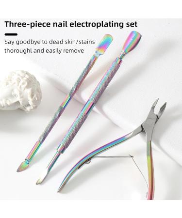Colorful Cuticle Trimmer Nail Cuticle Nipper Clipper Cuticle Nippers with Cuticle Pusher Cuticle Cutter Stainless Steel Cuticle Remover Tool for Fingernails Toenails - Buy Online on GoSupps.com