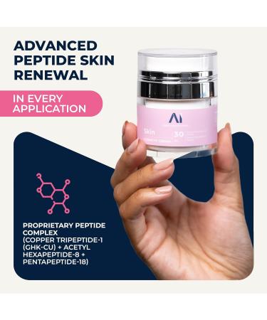 Amino Innovations - SKIN Peptide Anti Wrinkle Cream with Copper Tripeptide-1 (GHK-Cu) for Hydration Firmness and Smoother Skin - Lightweight Paraben-Free Formula for Daily Use on All Skin Types - Buy Online on GoSupps.com
