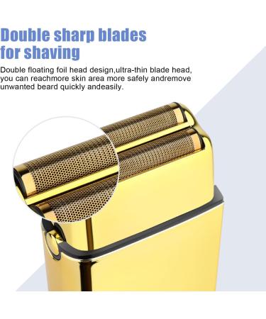 Foil Shaver for Men - Professional Double Electric Trimmer Cordless Rechargeable Gold Razor | International Shipping - Buy Online on GoSupps.com