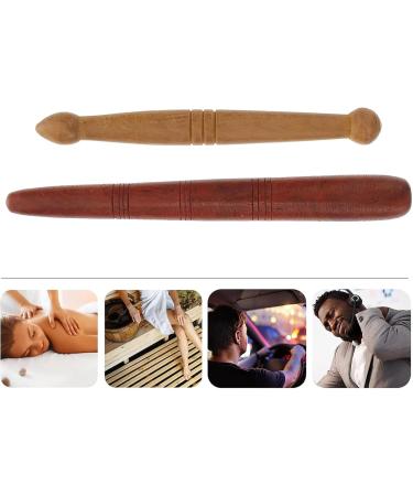 Natural Wooden Massage Tab Set - 2 Piece Fascia & Trigger Point Massage Device for Legs & Neck - Buy Online on GoSupps.com