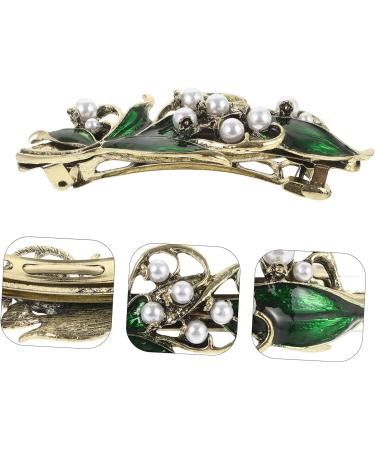 FRCOLOR Spring Hair Accessories womens barrettes for green jewels for women green rhinestone clips crystal green rhinestone barrettes women barrettes pearl Metal Hair Clips - Buy Online on GoSupps.com