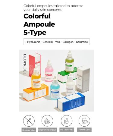 Deoproce Pink Collagen Boosting Ampoule 100 ml Korean Skincare Wrinkle & Elastic Care Moisturizing Hyaluronic Acid - Buy Online on GoSupps.com