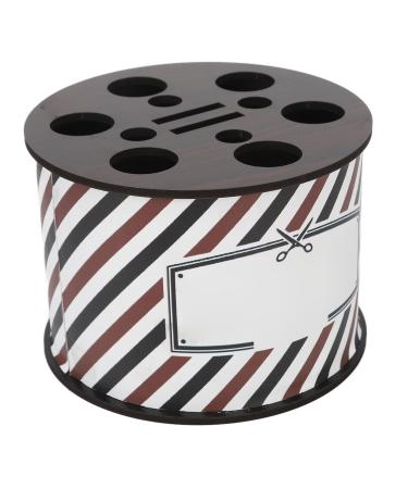 Scissors Storage Holder Wood Storage Box for Scissors Comb Large Capacity Round Scissors Organizer for Hairdresser Barber Tool Storage Box