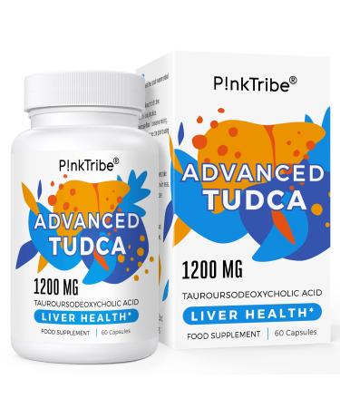 TUDCA (Tauroursodeoxycholic Acid) Liver Support Supplement - 1200mg Per Serving for Detox and Cleanse and Digestive Health 60 Capsules 60 Count (Pack of 1)