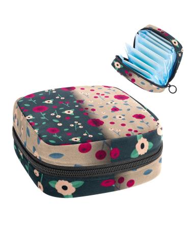 Women's bonds storage pockets Stillpad holder rose flower portable period kit bag feminine product bag for women girls color3