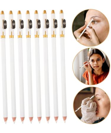 Mikinona 12pcs Eyebrow Pencil Sharpener Eyebrow Pencils Brow Pencil for Makeup Women Brow Pencil White Wooden - Buy Online on GoSupps.com