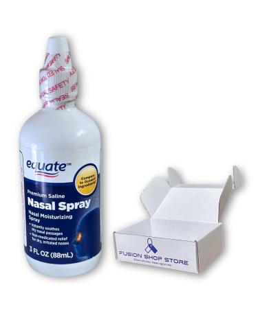 Nasal Spray Premium Saline Liquid Mist for Nasal Congestion Gentle & Non-Medicated Daily Use for All Seasons 3 fl oz (Pack of 1) Boxed by Fusion Shop Store