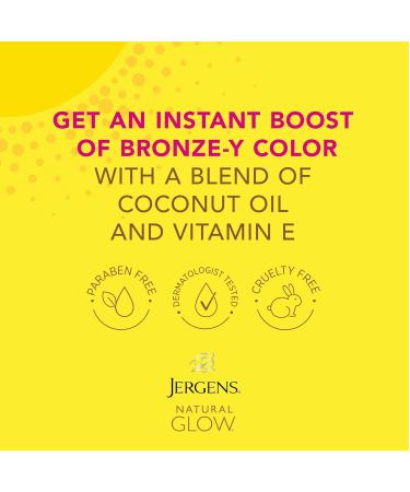 Jergens Natural Glow Instant Sun Self Tanner Mousse Bundle Light Bronze Sunless Tanning 6 Oz Bottle and Application Mitt - Buy Online on GoSupps.com