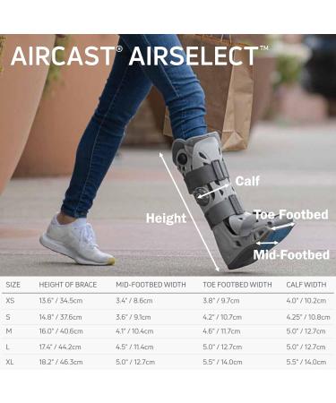Aircast Walking Boot for Sprained Ankle | Orthopedic Walker Brace | Universal Fit Medical Boot with Air Cast Tube Sock | Medium Bundle with Lumintrail Bag - Buy Online on GoSupps.com