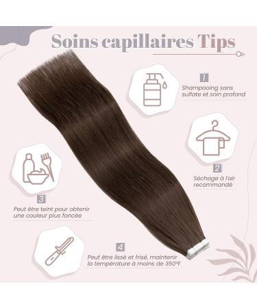 UK Fashion Shop: 40 Tresses 80g Real Hair Tape Extensions - Smooth #4 Chocolate Brown (14-inch 35cm) - Buy Online on GoSupps.com