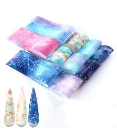 Gradient Starry Sky Nail Foil Marble Sexy Leopard Nail Glue Transfer Sticker Holographic Nail Stripe Gel Slider Manicure SA1575 Claral Color Shining