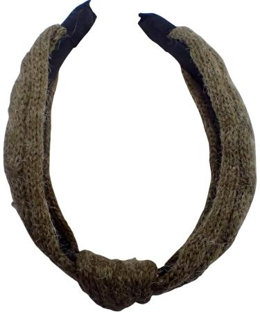 Topkids Accessories Wool-Style Knot Alice Bands Adult Women Hair Accessories for Women Hair Bands for Women Thick Headband Womens Headbands Head Bands Adult Women Wide Headbands (Olive) - Buy Online on GoSupps.com
