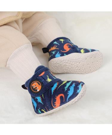 JIASUQI Baby Dinosaur Booties 6-12 Months | Soft Winter Boots & House Slippers for Infants | Anti-Skid Newborn Crib Shoes - Buy Online on GoSupps.com