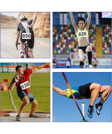 Waterproof Running Bibs with Safety Pins - Multicolor Race Numbers 101-200 - Buy Online on GoSupps.com
