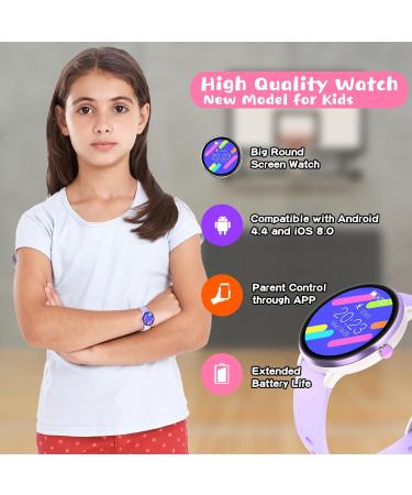 Digehot Children's Smartwatch - IP68 Waterproof Fitness Tracker with 19 Sports Modes Heart Rate Monitor & Pedometer | Perfect Gifts for Kids & Teens (Purple) - Buy Online on GoSupps.com