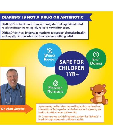 DiaResQ Children's Soothing Diarrhea Relief - Vanilla 6 ct | Fast-Acting, Safe & Drug-Free Relief for Children 1 Yr. and Older (Pack of 6) - Buy Online on GoSupps.com