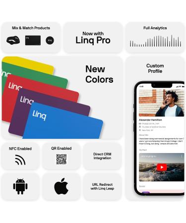 Linq NFC Digital Business Card - Smart Networking Card (Red) - Buy Online on GoSupps.com