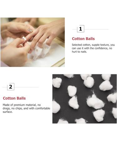 Hemobllo Boules De Coton Nettoyantes Pour Ongles 300pcs Absorption lev e Fibres Non Pelucheuses Usage Salon Et Maison Nettoyage Dissolvant Gel - Buy Online on GoSupps.com