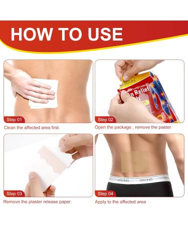18PCS Pain Relief Heat Patches-with 3 Different Patch Sizes-Targeted Pain Relief up to 12h-High Elastic Stretchable Arthritis Back Shoulder Neck Knee Patches-Adhesive Heat Pads Plaster 18PC-3Types Heat Patches - Buy Online on GoSupps.com