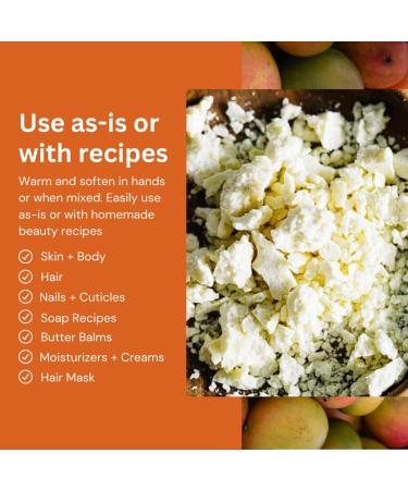 Handcrafted 100% Pure Mango Butter - Traditional West African Blend | Small Batch Nutrient Rich | 6 Ounce - Shop Now - Buy Online on GoSupps.com