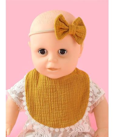 ARTLATU 3-Piece Baby Gift Set: Bib Pacifier Chain & Hairband - Perfect Gifts for Newborn Girls - Buy Online on GoSupps.com