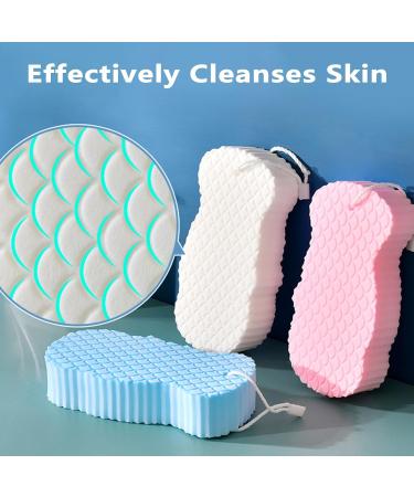 Ultra Soft Exfoliating Shower Sponge - Multi-Texture Deep Cleansing Shower Gadget | Skin-Friendly & Gentle Exfoliation (4 Colors - Buy Online on GoSupps.com