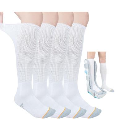 2 Pairs Walking Boot Socks Liner air Cam Walker Cast Socks Fracture Boot Brace Breathable Surgical Orthopedics Socks for Men Women Medical Tube Cast Socks 9-13