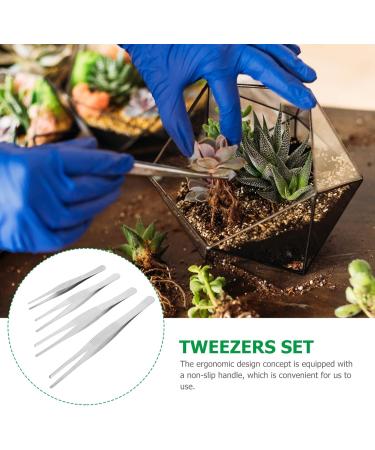 Ultechnovo 4-Part Precision Tweezers Set for Eyelash Extensions & Eyebrow Grooming | Stainless Steel Garden Pliers | Optimal Splinter Removal - Buy Online on GoSupps.com