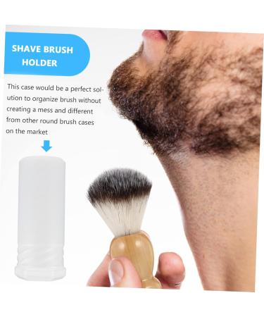 Frcolor Razor Brush Travel Case - 2 Pieces & Brush Box for Men | Beard Holder & Storage Solution 5x5.5cm Transparent - Buy Online on GoSupps.com