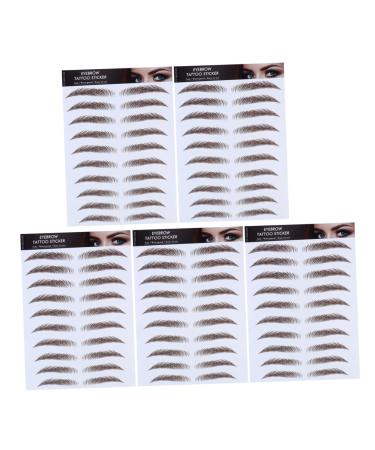 Housoutil 5pcs Eyebrow Stickers Eyebrow for Women Black Stickers Eyebrow Stencils Water Proof 6d Post Paper