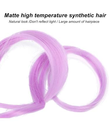 Clip Hair Curly Wig Colorful Hair Extension for Women for Prom Party (Purple) - Buy Online on GoSupps.com