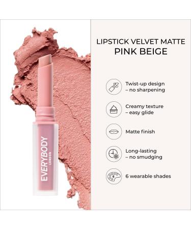  EVERYBODY LONDON EVRYBODY LONDON Velvet Rose Matte Beige Lipstick with Squalane Gentle Moisturizing Matte Finish - Buy Online on GoSupps.com