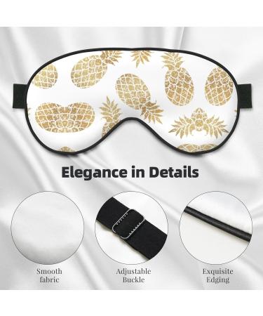 Golden Pineapple Sleep Eye Mask - Soft Light-Blocking Blindfold for Travel | Eliminate Fatigue & Enhance Sleep - Buy Online on GoSupps.com
